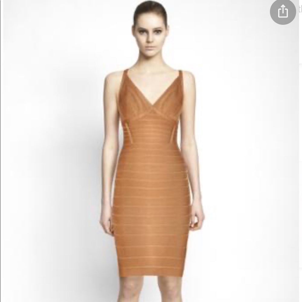Herve Leger Scarlett Bandage Dress in Tamarind S